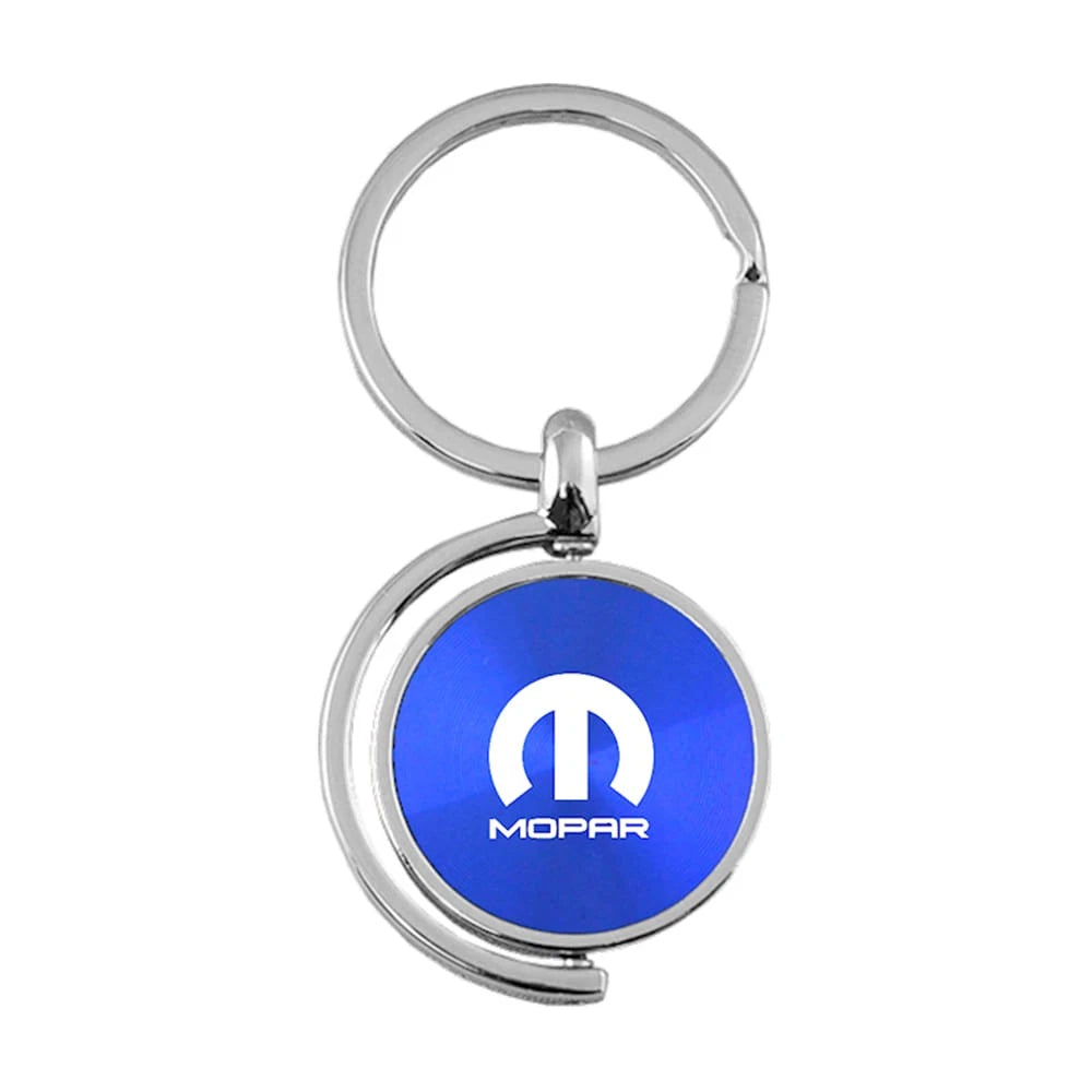 Logo on Blue Spinner Keychain - Officially Licensed for Mopar Vehicles