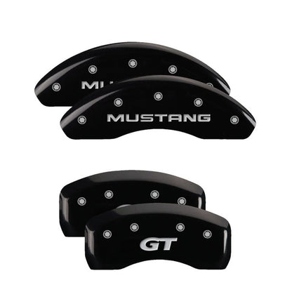 Front and Rear Black GT Brake Caliper Covers for 1997–1998 Ford Mustang
