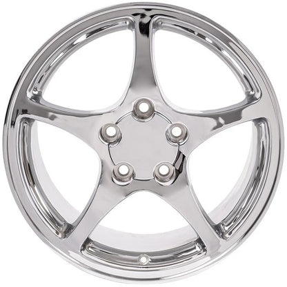 Chrome Front Wheel 17 Inch Replacement for 1988-2004 Chevy Corvette