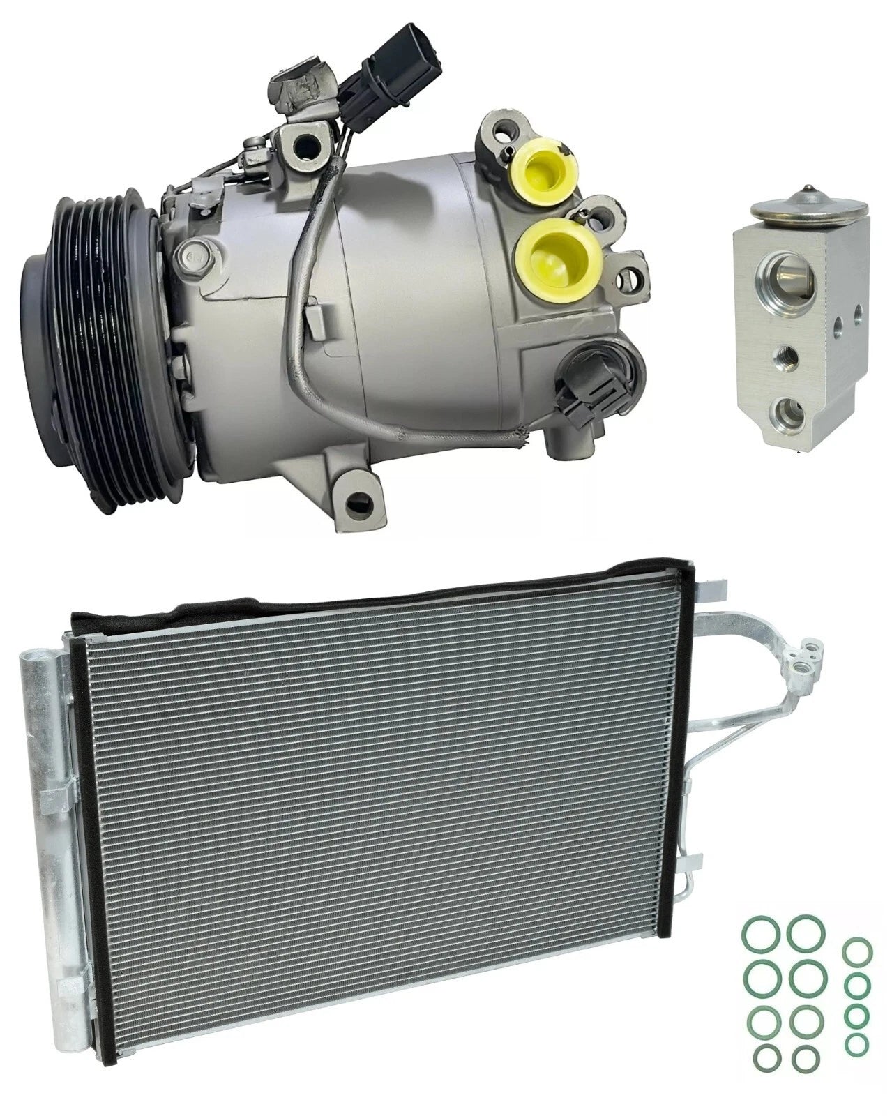 AC Compressor Kit With Condenser for Hyundai Elantra 1.8L (2011–2016)