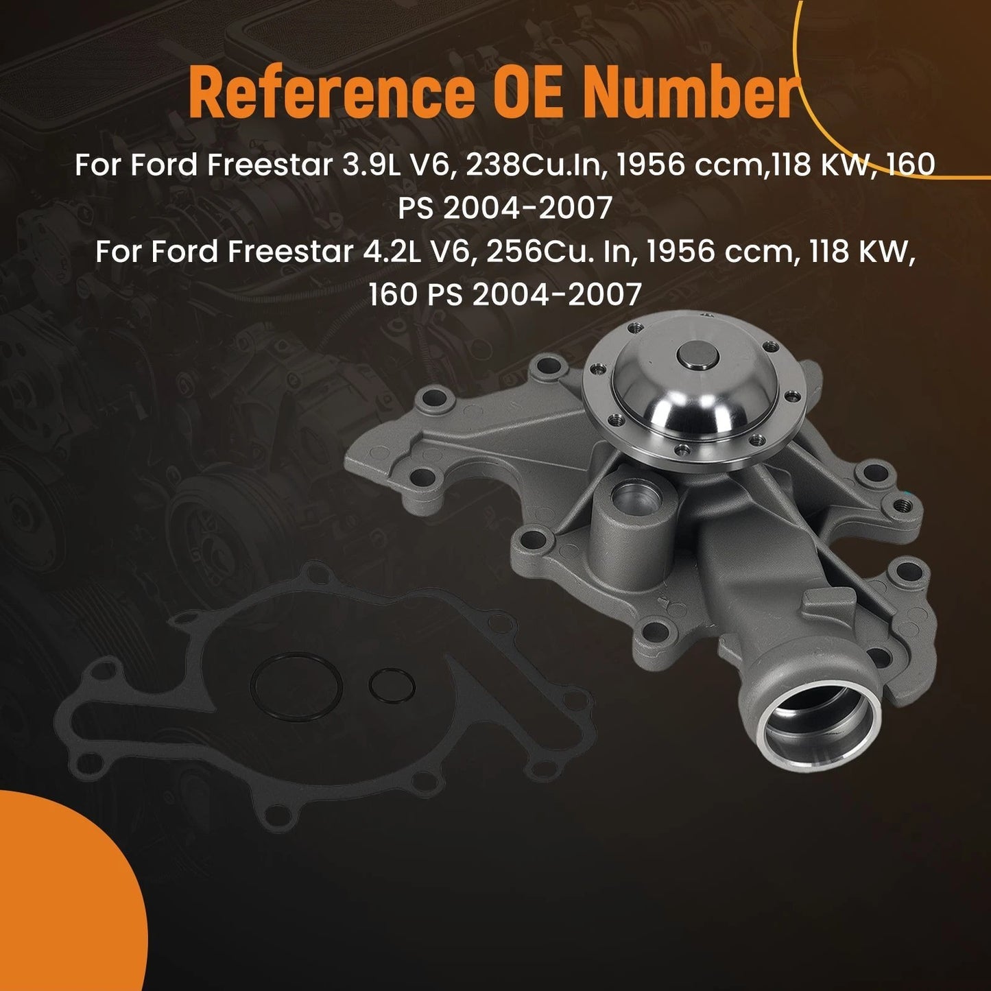 Direct Fit Water Pump for Ford Freestar/Monterey 4.2L (2004–2007)