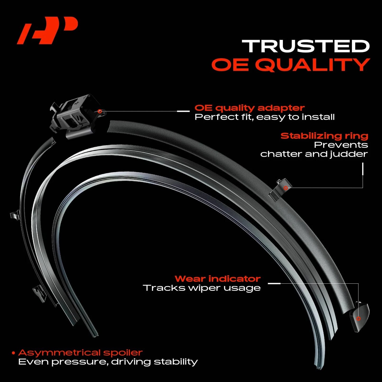 2X Front Windshield Wiper Blades for Mercedes SL55 SL63 AMG (2002–2008)
