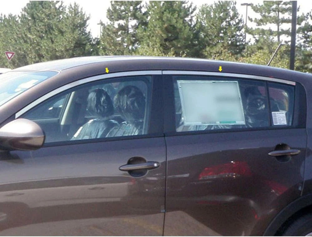 4p Luxury FX Chrome Upper Window (w/o Pillar Posts) for 2011-2016 Kia Sportage