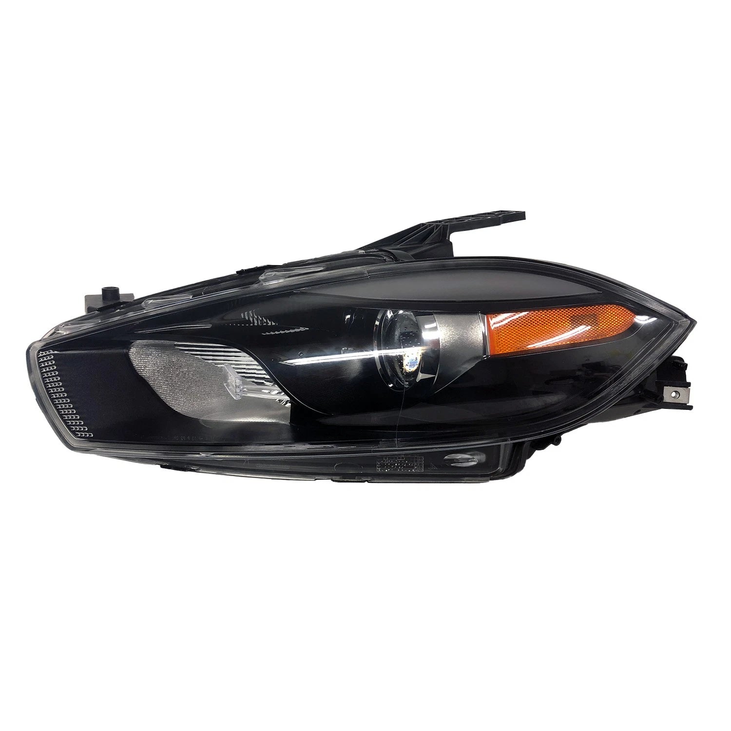 Replacement Driver Side Halogen Head Light Assembly w/Black Bezel w/o Dodge Logo
