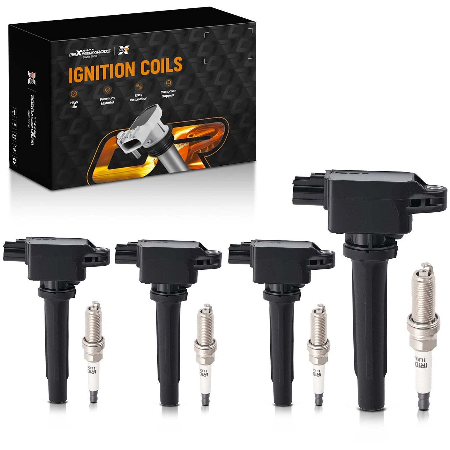 4x Ignition Coil and Spark Plug Set for Mazda 3 (2014–2022)