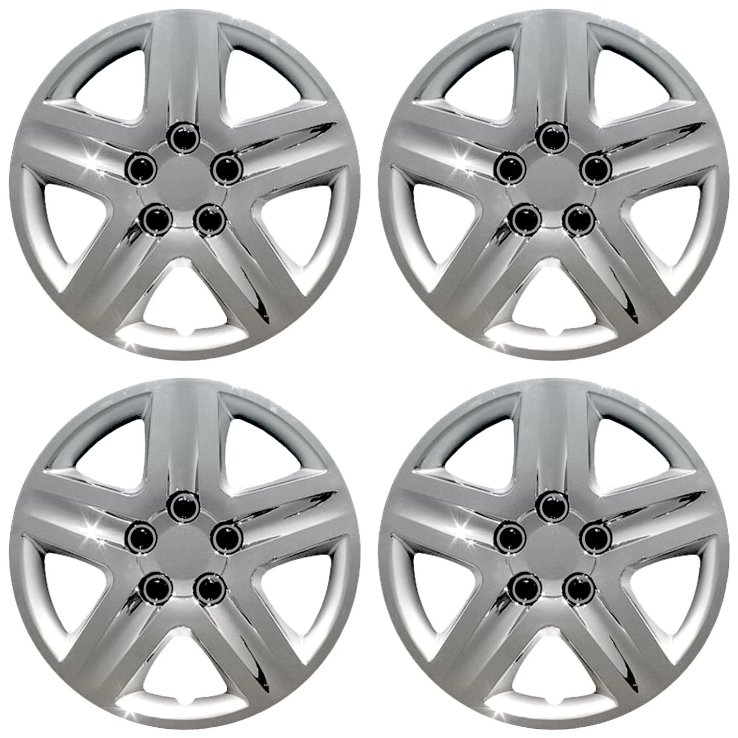 16" Chrome Push-On Wheel Cover Hubcaps for Steel Wheels - Monte Carlo Style