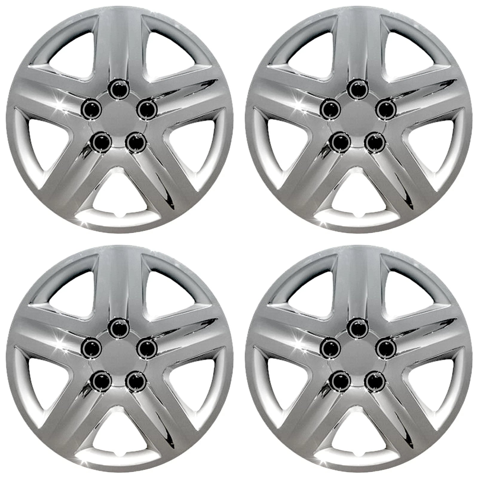 16" Chrome Push-On Wheel Cover Hubcaps for Steel Wheels - Monte Carlo Style