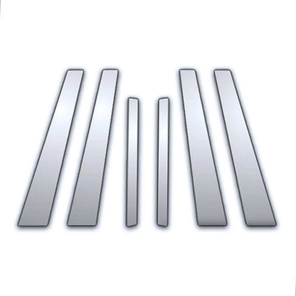 6Pc Chrome Pillar Post Covers Replacement for BMW 5 Series (1997–2003)
