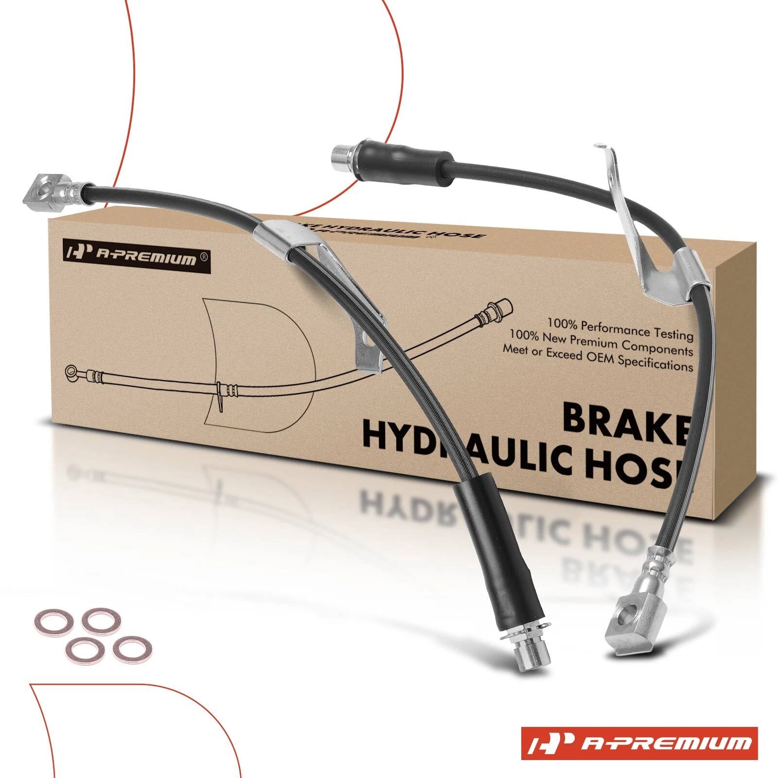 2X Front Brake Hydraulic Hose for Chevrolet Equinox Saturn Vue (2005–2009)