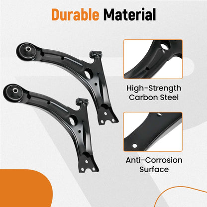 8PC Front Lower Control Arms with Ball Joints for Pontiac Vibe Matrix (2003–2008)