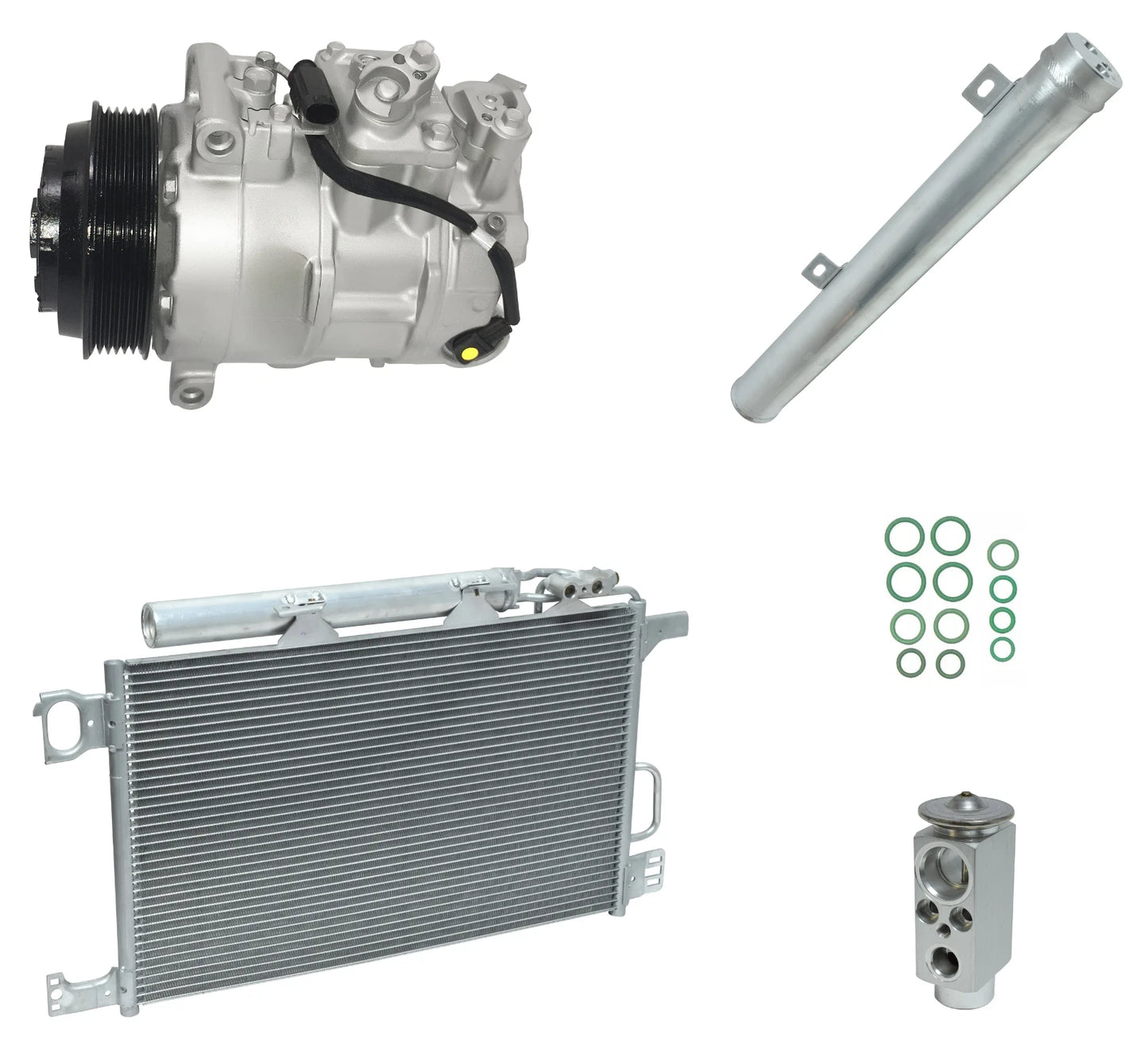 AC Compressor Kit With Condenser for Mercedes CLK500 5.5L (2008–2009)