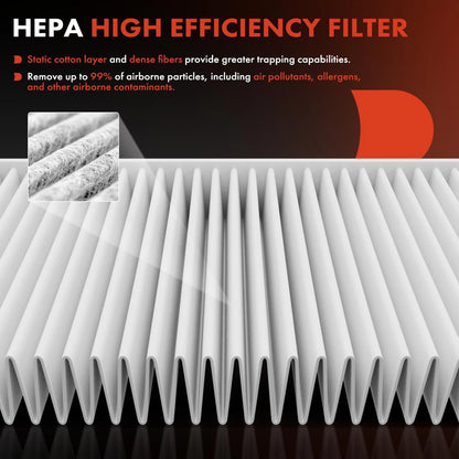 2X Activated Carbon Cabin Air Filter for Mercedes-Benz E350 (2006–2009)