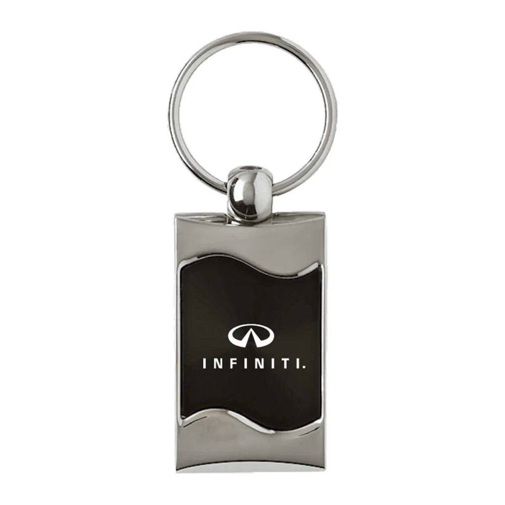 Black Rectangular Wave Keychain - Officially Licensed for Infiniti