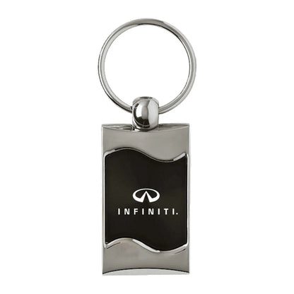 Black Rectangular Wave Keychain - Officially Licensed for Infiniti