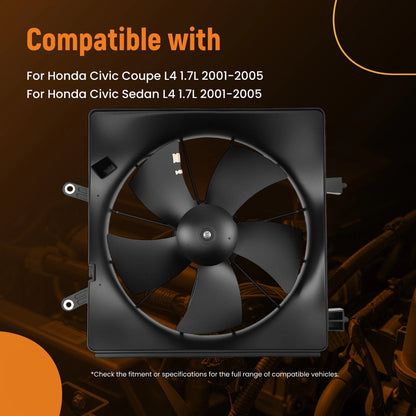 Cooling Fan Assembly Direct Replacement for Honda Civic 2001–2005