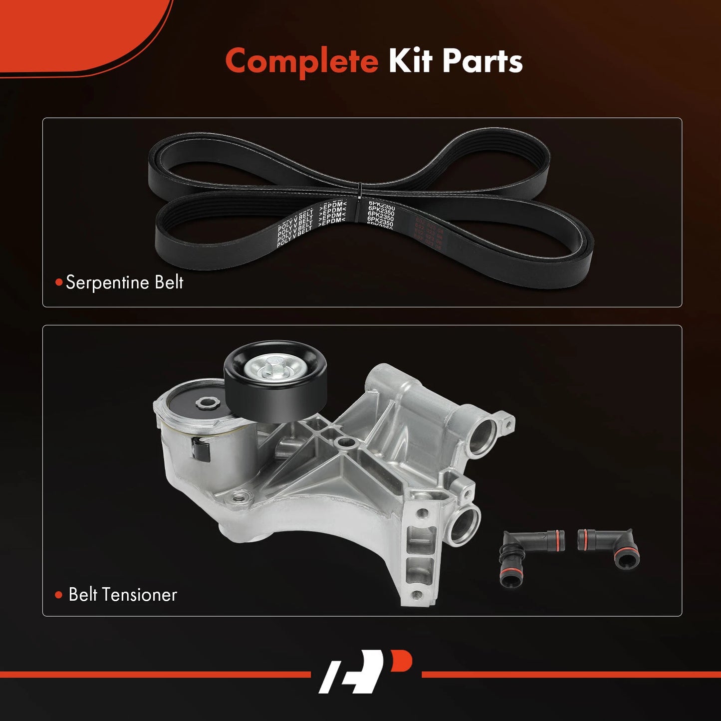 2X Serpentine Belt Drive Component Kit for Buick Park Avenue (1991–1996)