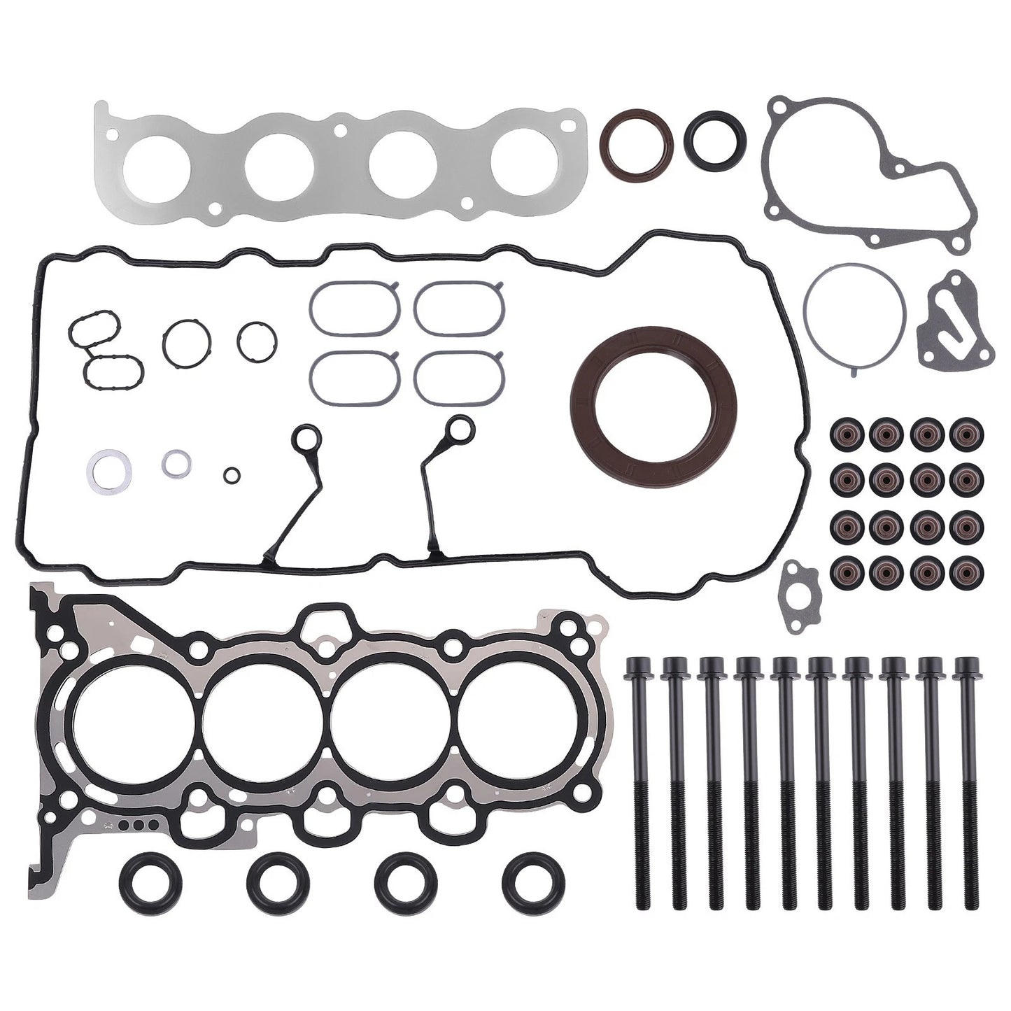 Engine Gasket Seal Kit with Head Bolts for Kia Soul 2012–2019 (2.0L)