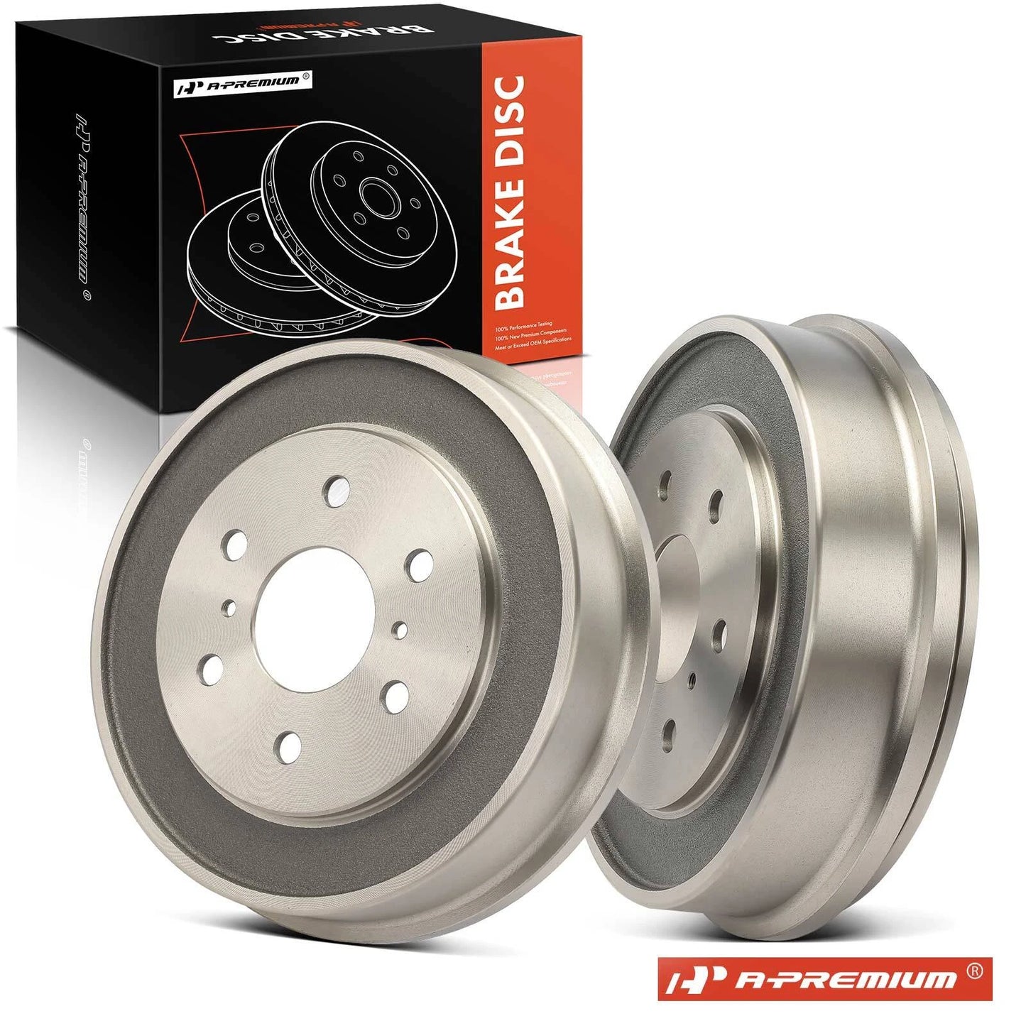 2X Rear Brake Drum for Chevy Silverado 1500, GMC Sierra 1500 (2005–2008)