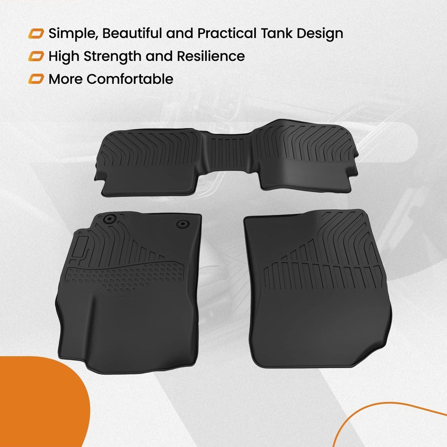 All Weather Floor Mats for Toyota Corolla (2009–2013) TPE Floor Liners