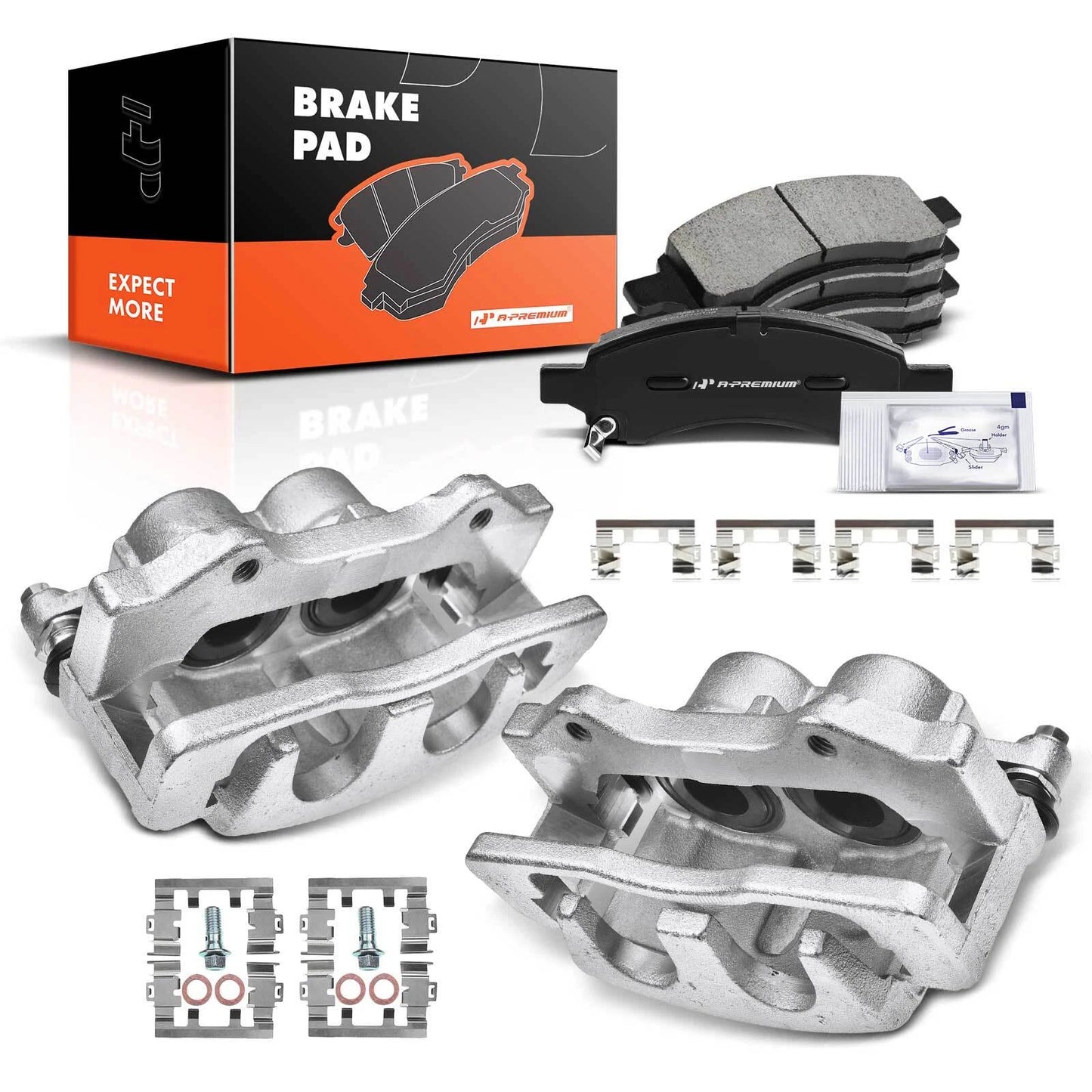 6X Front Brake Caliper & Pad Set for Chevy Colorado GMC Canyon (2009–2012)