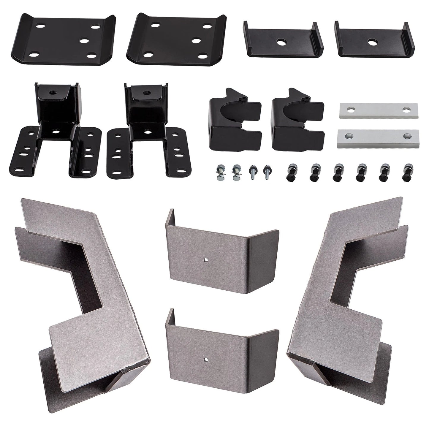 6" Drop Axle Flip Under Bed C Notch Lowering Kit for Silverado Sierra (2007–2018)
