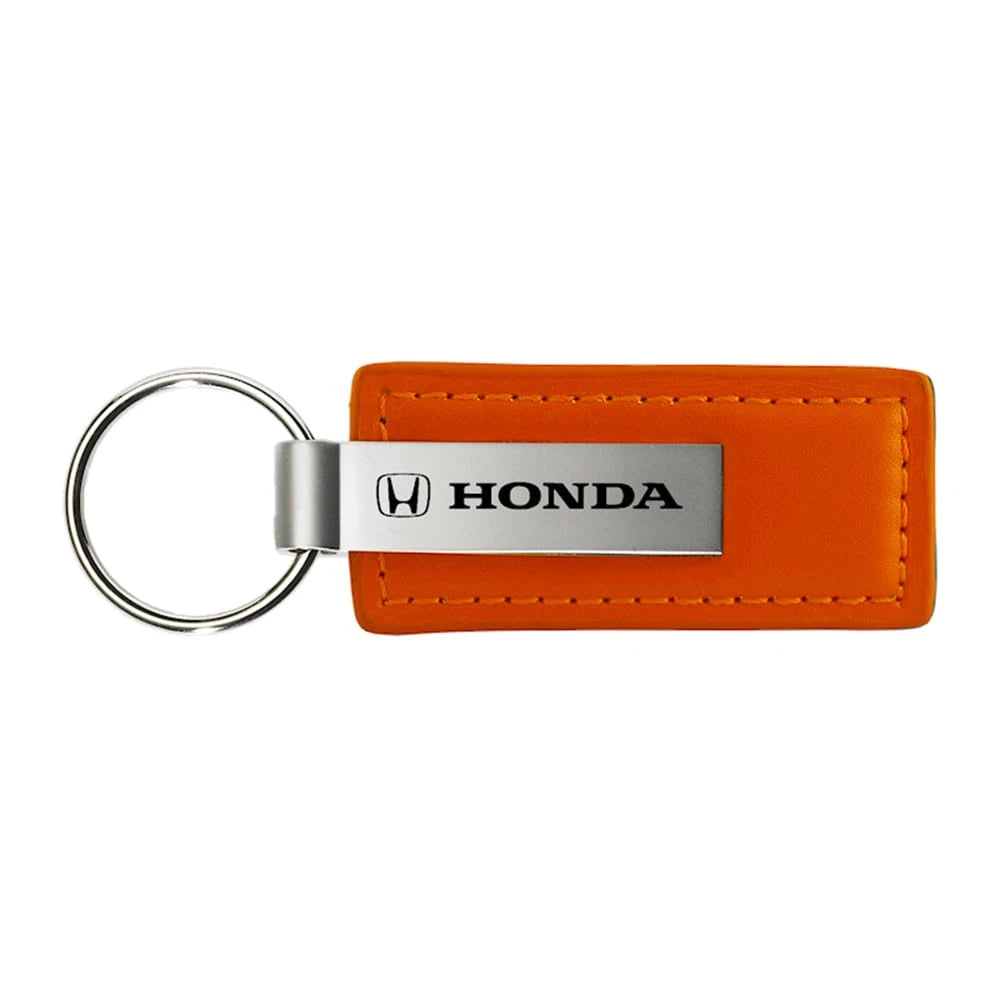 Orange Leather Keychain KC1547.HON - Officially Licensed for Honda