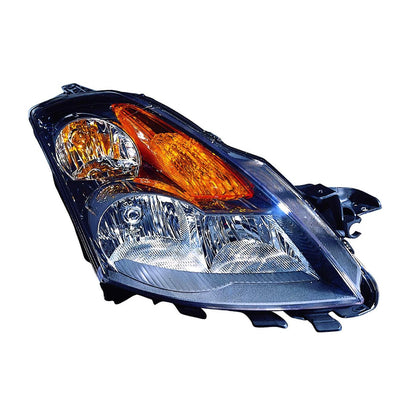 Replacement Passenger Side Halogen Head Light Assembly w/Dark Gray/Black Bezel