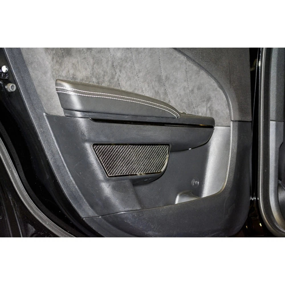 Carbon Fiber Rear Door Badges with Polished Trim for Dodge Charger (2011–2013)