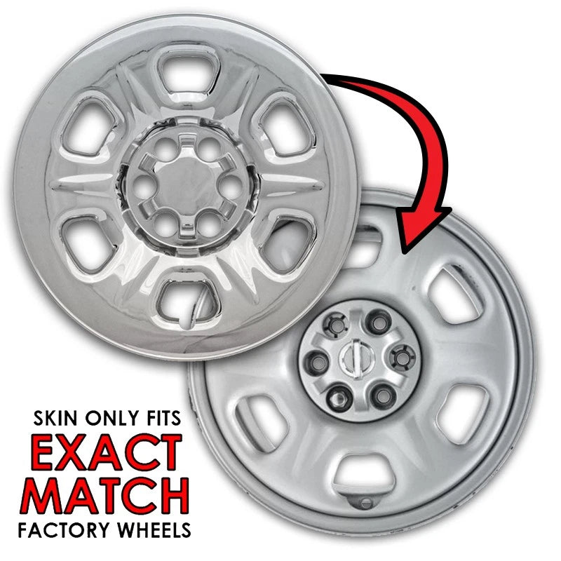 Chrome Wheel Skins Set of 4 for 2005–2012 Nissan Pathfinder