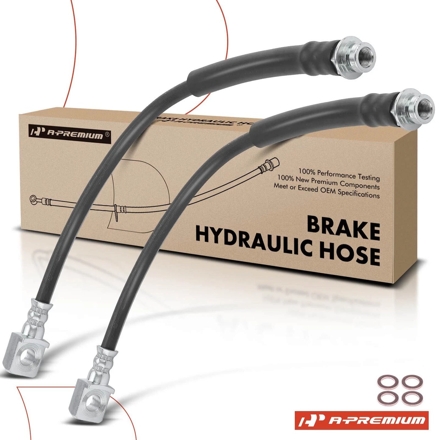 2X Front Brake Hydraulic Hose for Chevy HHR Cobalt (2008–2010)