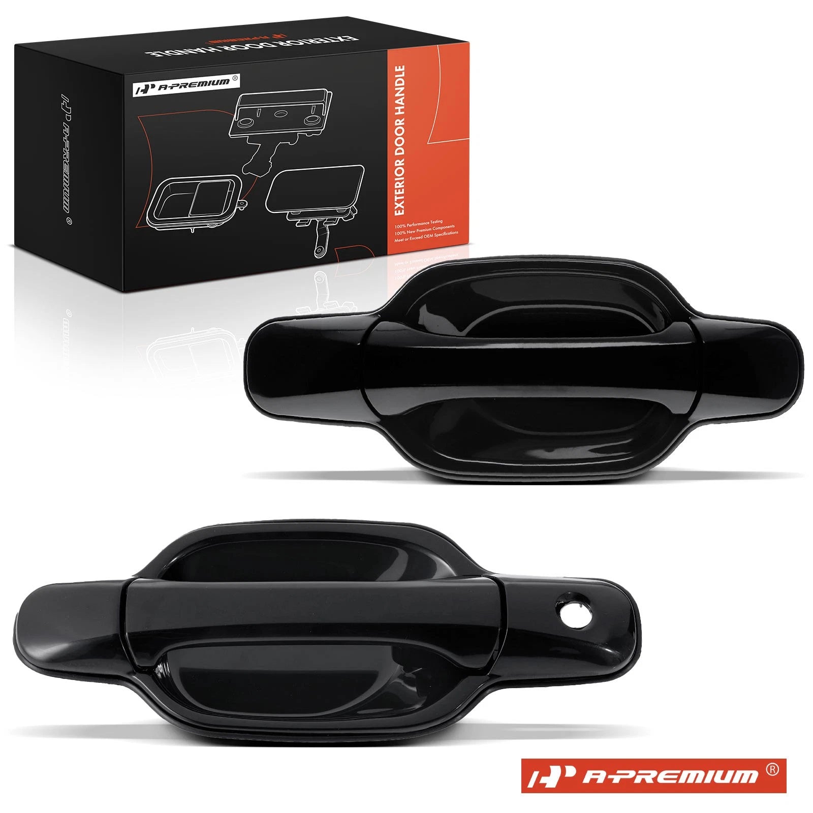 2X Rear Smooth Exterior Door Handle for Chevrolet Colorado (2004–2012)