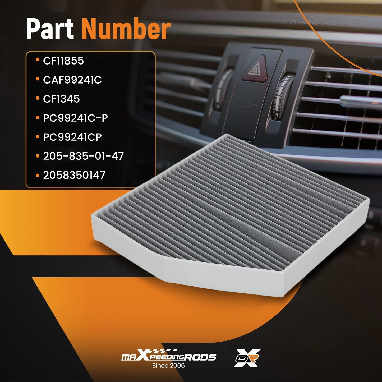 Activated Carbon Air Filter for Mercedes-Benz G500 G550 (2019–2023)