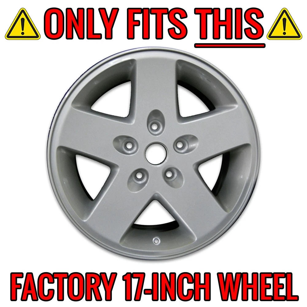 17 Inch Gloss Black Wheel Skins Replacement for 2007–2018 Jeep Wrangler