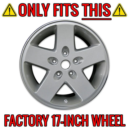 17 Inch Gloss Black Wheel Skins Replacement for 2007–2018 Jeep Wrangler