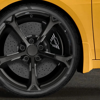Set of 4 Black Caliper Covers w/MGP Logo Inscribed for 2015-2019 Kia Sedona