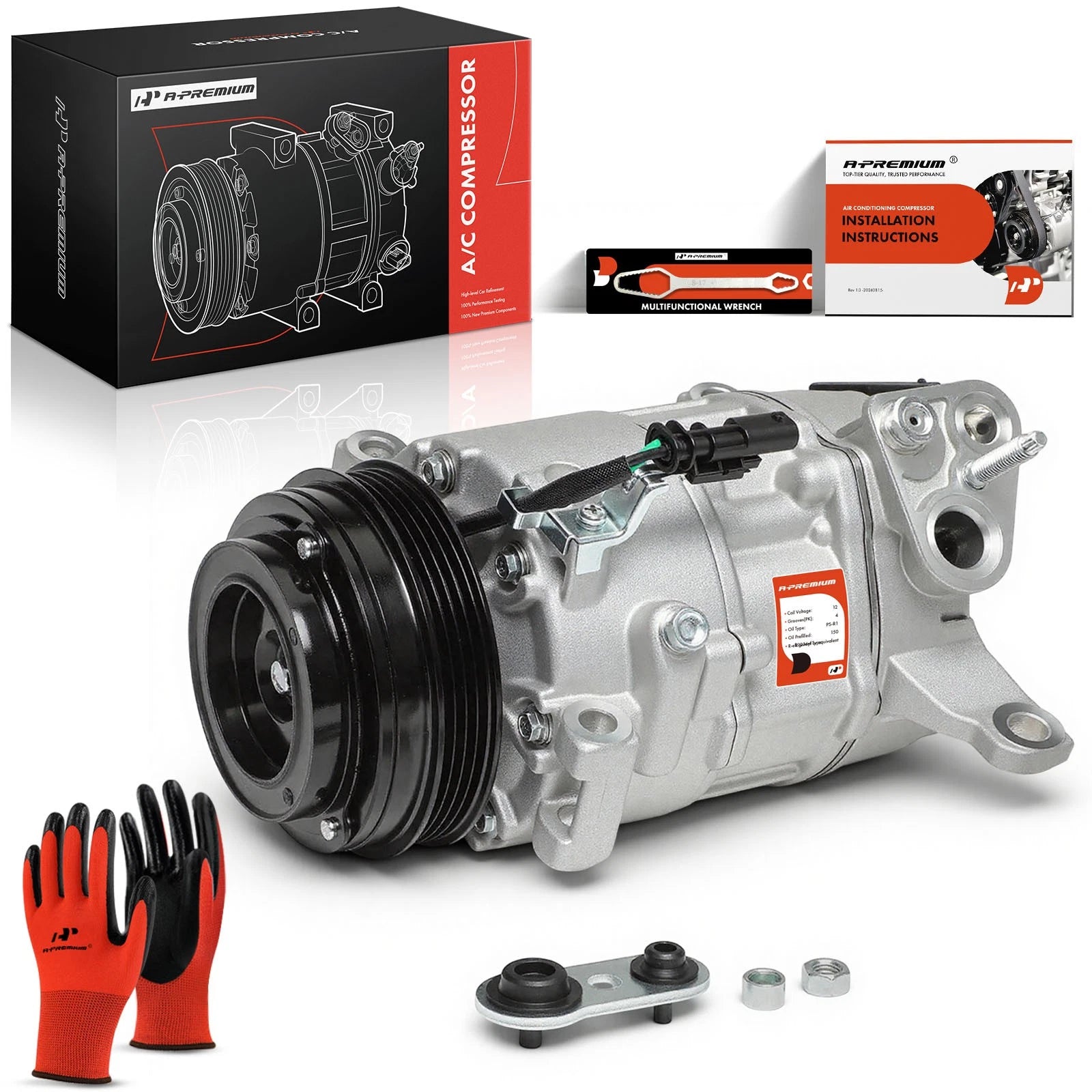 A/C Compressor with Clutch for Chevrolet Silverado 2500 HD (2001–2007)