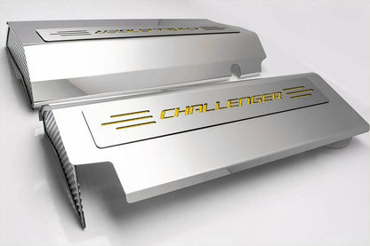 Fuel Rail Covers Replacement Yellow CF Vinyl Challenger Inlay for 2008–2011 SRT8