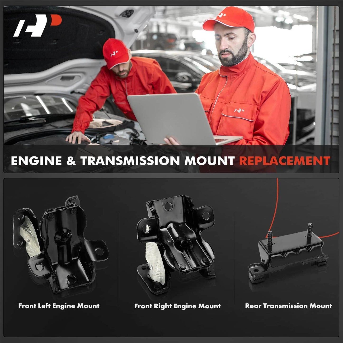 3X Engine Motor & Transmission Mount for Chevrolet Silverado 2500 HD (2017–2019)