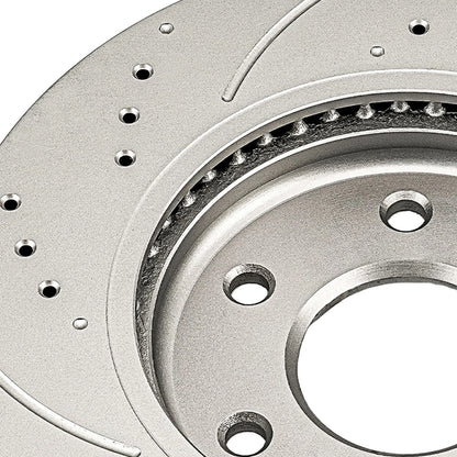 2x Front Drilled Slotted Brake Rotors for Nissan Frontier (2005–2019)