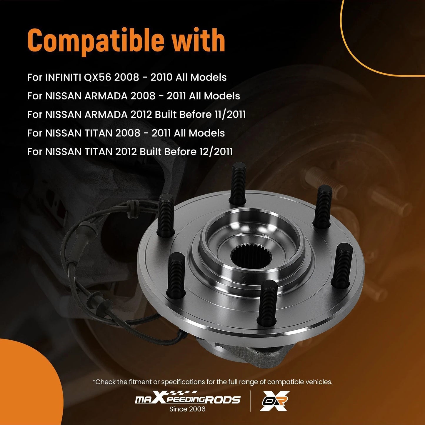 Front Wheel Hub Assembly for Infiniti QX56 Nissan Titan (2008–2012)