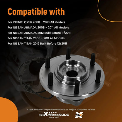 Front Wheel Hub Assembly for Infiniti QX56 Nissan Titan (2008–2012)