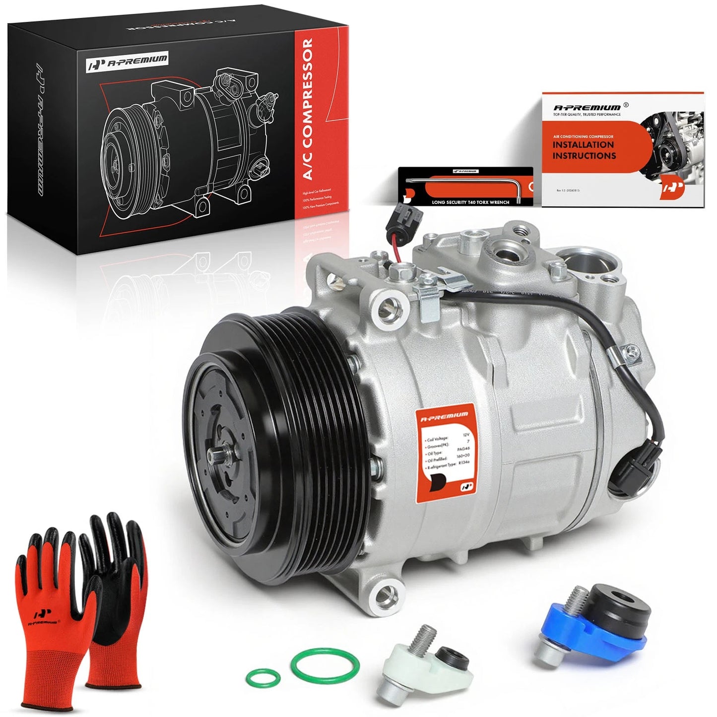 A/C Compressor with Clutch for Mercedes-Benz C230 E350 (2003–2009)