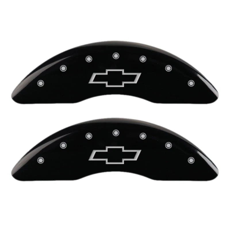 Black Caliper Covers Engraved Bowtie for 2020–2024 Chevy Silverado 3500 HD