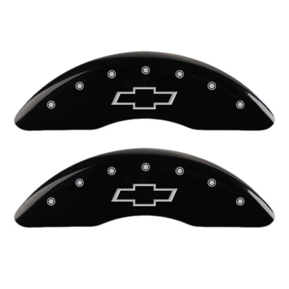 Black Caliper Covers Engraved Bowtie for 2020–2024 Chevy Silverado 3500 HD