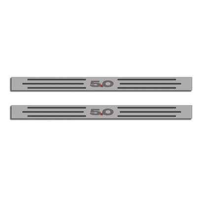 Door Sill Trim Kit with Carbon Fiber Inlay for Ford Mustang (2010–2014)