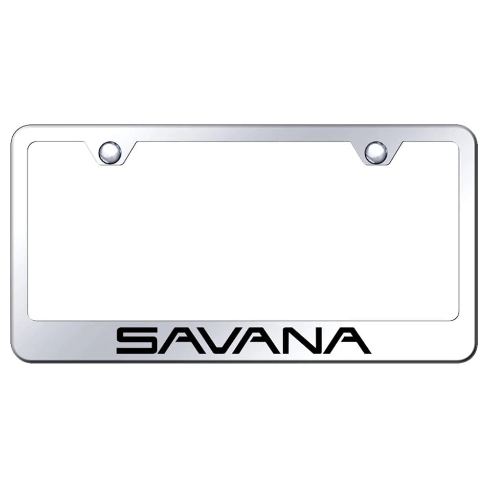 Etched on Mirrored License Plate Frame - Officially Licensed for GMC Savana