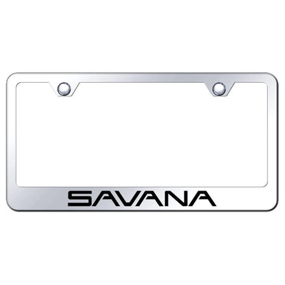 Etched on Mirrored License Plate Frame - Officially Licensed for GMC Savana