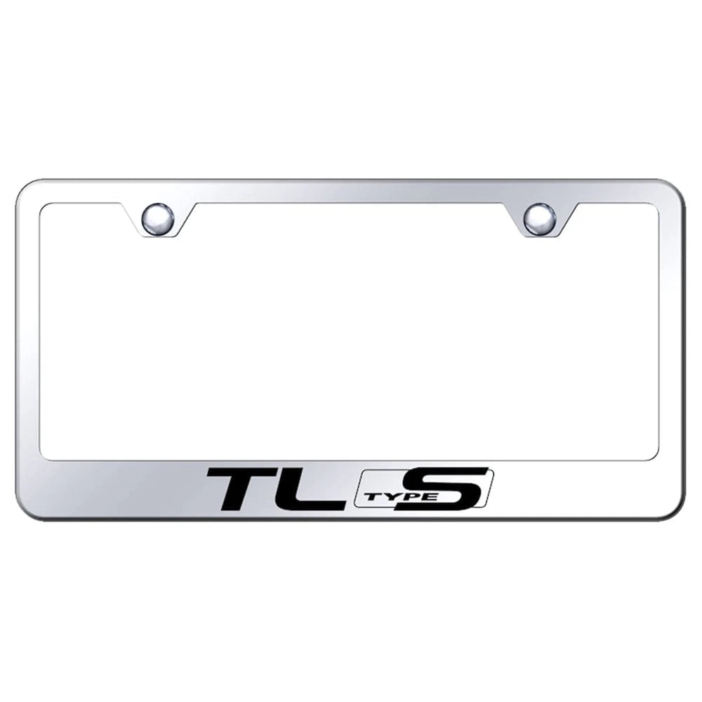 Type S on Mirrored License Plate Frame - Officially Licensed for Acura TL