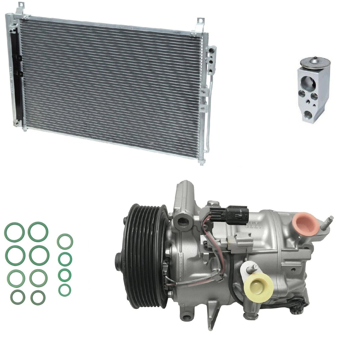 AC Compressor Kit With Condenser Replacement for Infiniti Q60 3.0L (2017–2020)