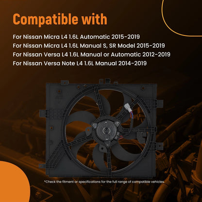 Cooling Fan Shroud Assembly for Nissan Micra 1.6L (2015–2019)